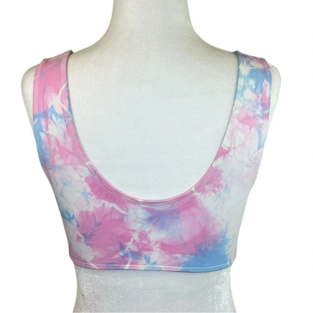 Frankies Bikinis - NWT, ‘Twenty Five’ Bikini Top, Funfetti Tie-Dye - Pink Large